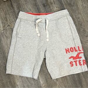 Hollister Athletic Gray Shorts with Red Logo